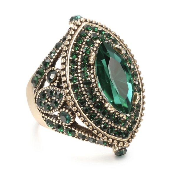 Hand Crafted Jewelry - Turkish Vintage Looking Exaggerated Ring forWomen,Ottoman,Byzantian,Traditional